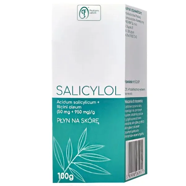 Salicylol (50 mg + 950 mg)/g, płyn na skórę, 100 g
