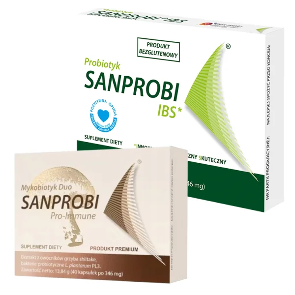Sanprobi Pro-Immune 40 kapsułek + Sanprobi IBS, 20 kapsułek
