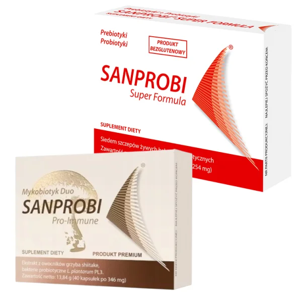 Sanprobi Pro-Immune 40 kapsułek + Sanprobi Super Formula, 40 kapsułek