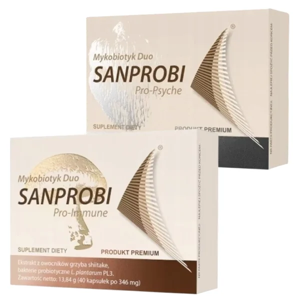 Sanprobi Pro Psyche, 40 kapsułek + Sanprobi Pro-Immune, 40 kapsułek