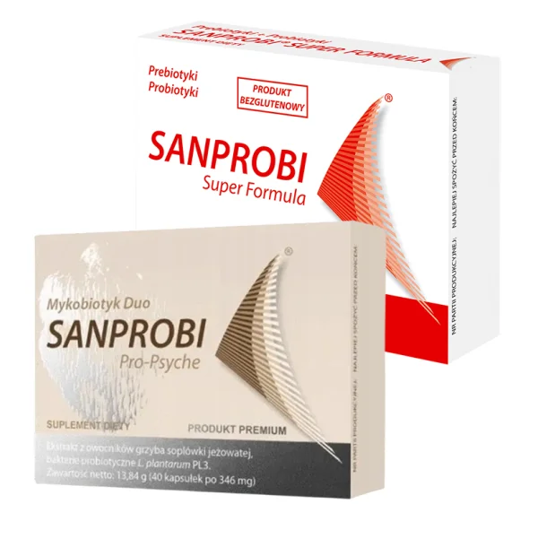Sanprobi Pro Psyche, 40 kapsułek + Sanprobi Super Formula, 40 kapsułek