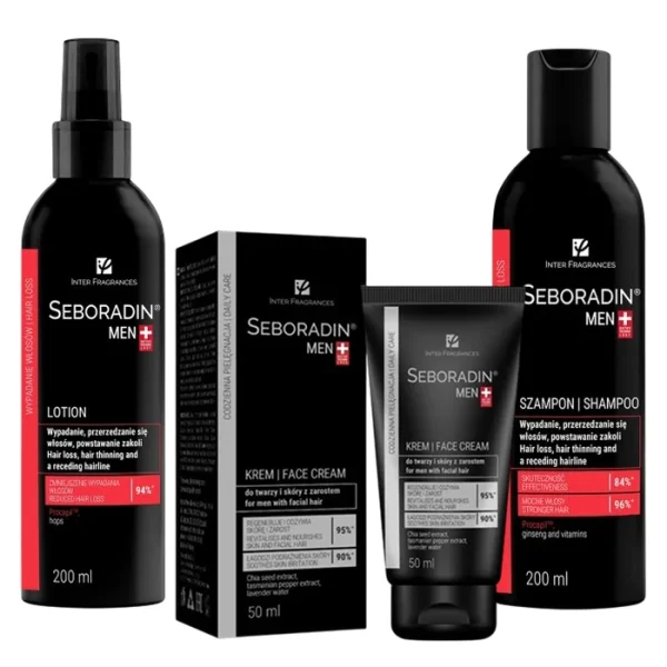 Seboradin Men, lotion przeciw wypadaniu włosów, 200 ml + Seboradin Men, szampon przeciw wypadaniu włosów, 200 ml