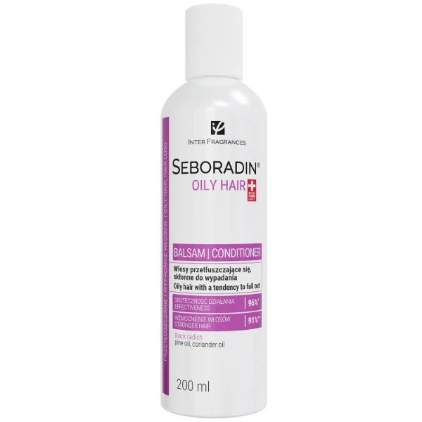 Seboradin Oily Hair, balsam do włosów przetłuszczających się i skłonnych do wypadania, 200 ml