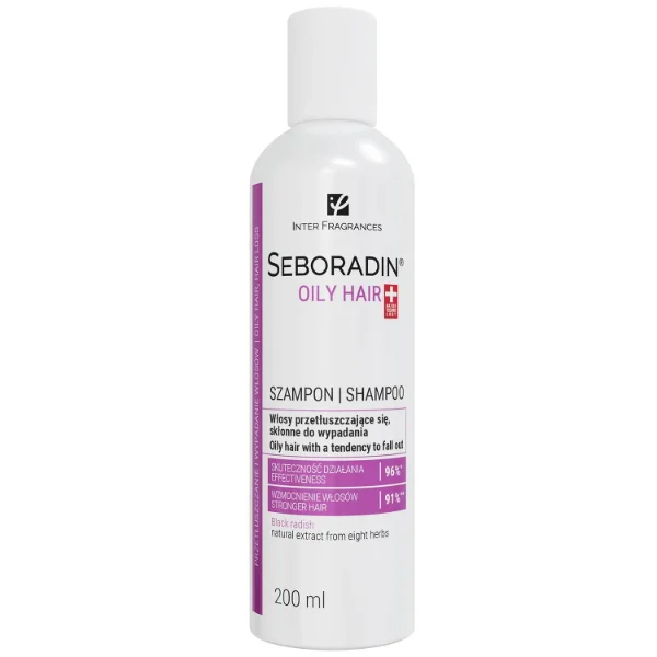 Seboradin Oily Hair, szampon do włosów przetłuszczających się, skłonnych do wypadania, 200 ml