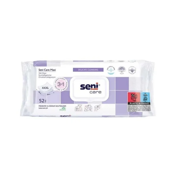Seni Care, chusteczki pielęgnacyjne, maxi, 52 sztuki