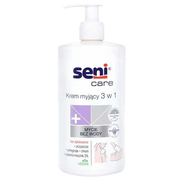 Seni Care, krem myjący 3w1, 3% mocznik, 1000 ml