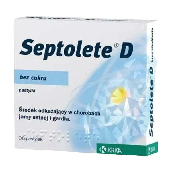 Septolete D 1 mg, bez cukru, 30 pastylek