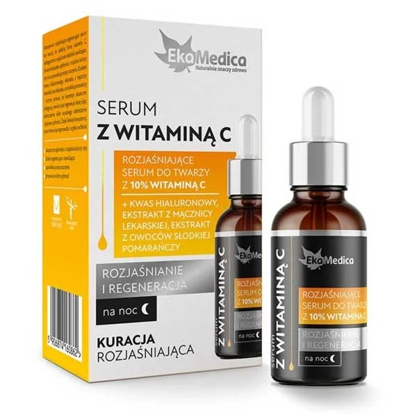 EkaMedica, serum do twarzy z witaminą C, rozjaśnienie i regeneracja, 20 ml