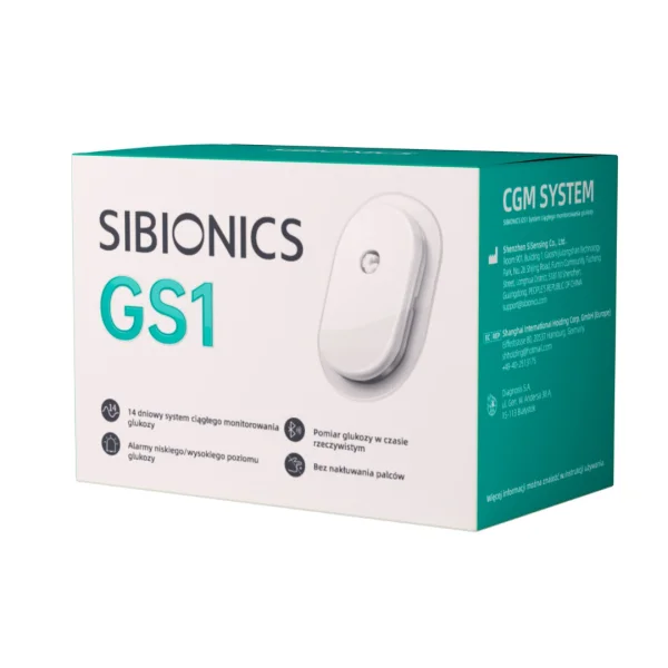 Sibionics GS1 Sensor CGM, system ciągłego monitorowania glukozy, 1 sztuka