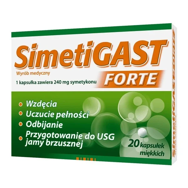 SimetiGast Forte 240 mg, 20 kapsułek elastycznych