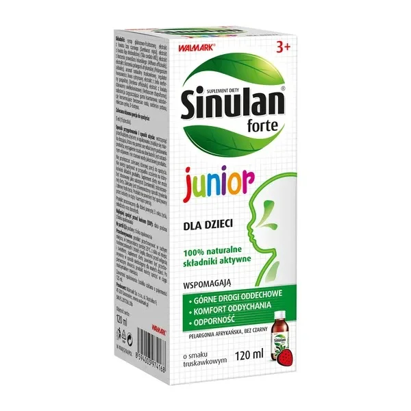 Sinulan Forte Junior, płyn doustny dla dzieci od 3 lat, 120 ml