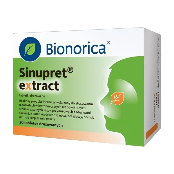 Sinupret extract 160 mg, 20 tabletek drażowanych