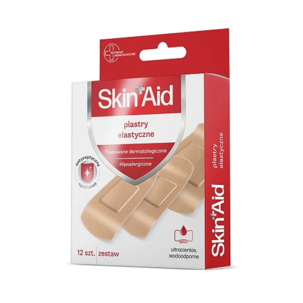 Skin Aid, Plastry elastyczne, 12 sztuk