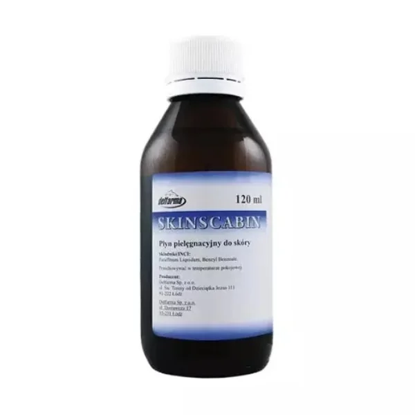 SkinScabin, benzoesan benzylu, płyn pielęgnacyjny do skóry, 120 ml