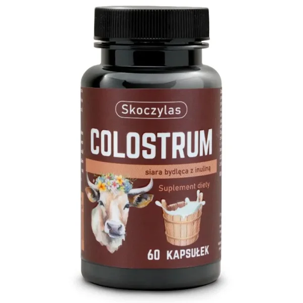 Skoczylas Colostrum, siara bydlęca z inuliną, 60 kapsułek