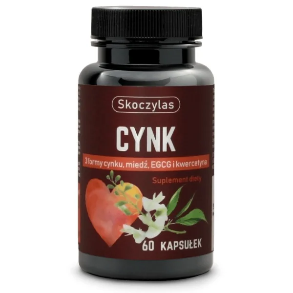 Skoczylas Cynk, 3 formy z miedzią EGCG, 60 kapsułek