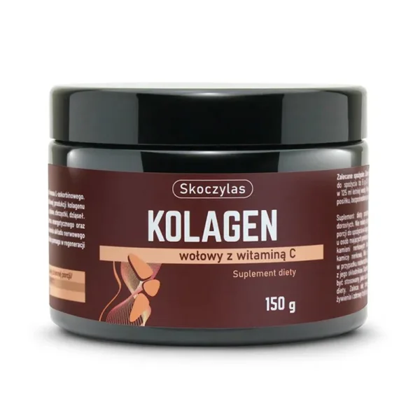 Skoczylas Kolagen wołowy z witaminą C, proszek, 150 g