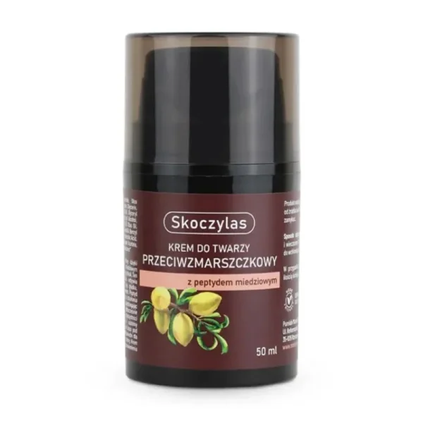 Skoczylas, przeciwzmarszczkowy krem do twarzy z peptydem miedziowym, 50 ml