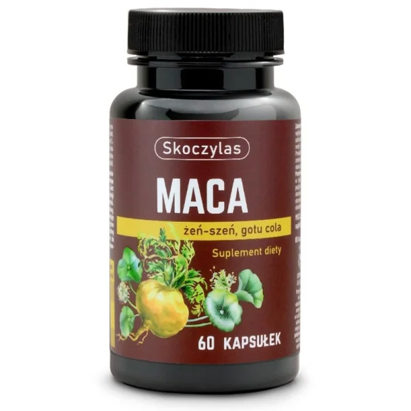 Skoczylas Maca, żeń-szeń, gotu cola, 60 kapsułek