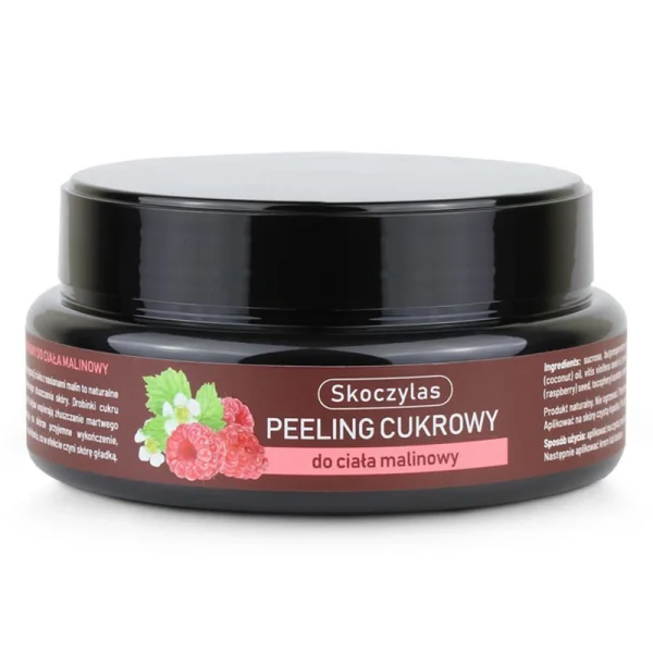 Skoczylas, peeling cukrowy do ciała, malinowy, 200 ml