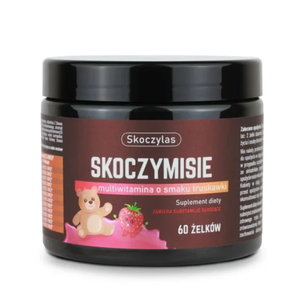 Skoczylas Skoczymisie, multiwitamina o smaku truskawki, 60 żelków
