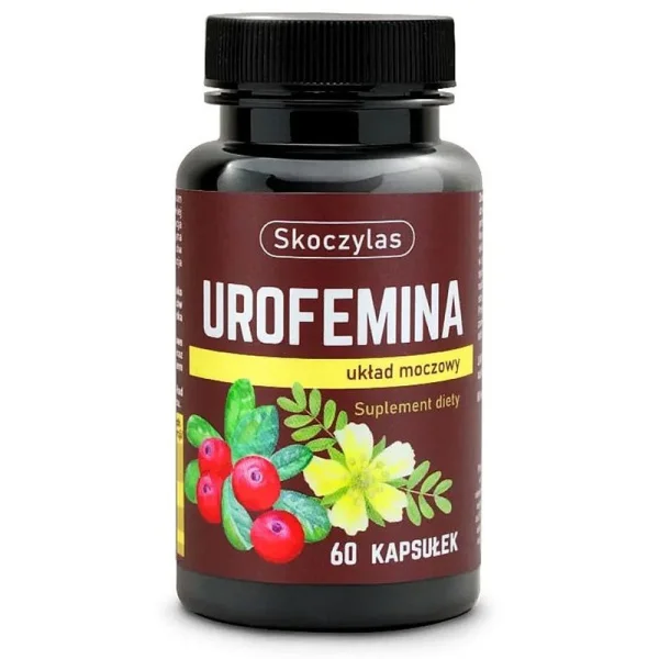 Skoczylas Urofemina, układ moczowy, D-mannoza, laktoferyna, 60 kapsułek