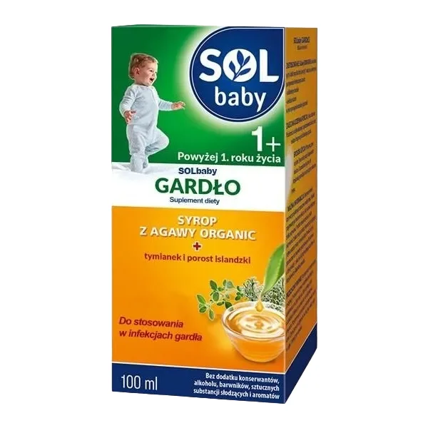 Solbaby Gardło, syrop dla dzieci powyżej 1 roku życia, 100 ml