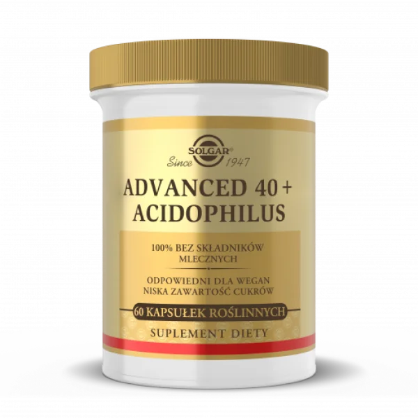 Solgar Advanced 40+ Acidophilus, 60 kapsułek