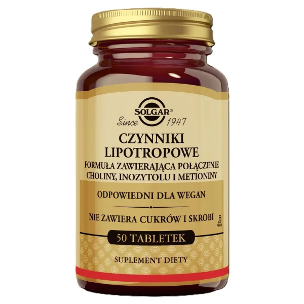 Solgar Czynniki Lipotropowe, 50 tabletek