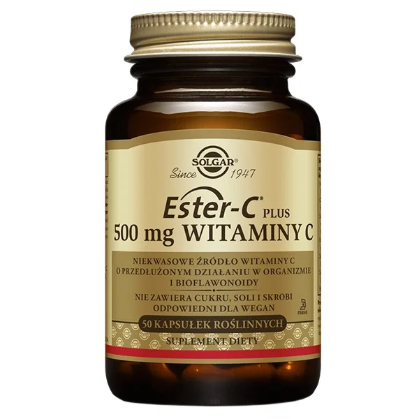 Solgar Ester C-Plus 500 mg witaminy C, 50 kapsułek