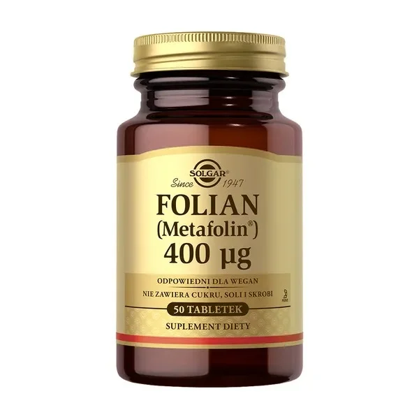 Solgar Folian (Metafolin), 400 µg, 50 tabletek