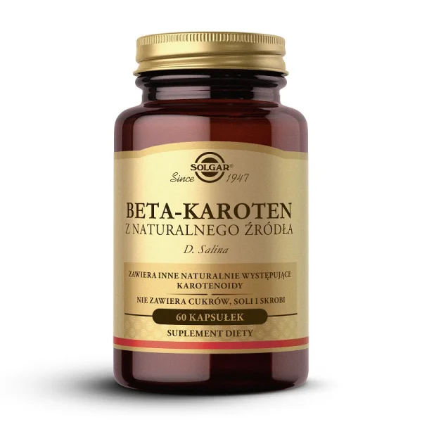 Solgar Beta-Karoten, z naturalnego źródła, 60 kapsułek