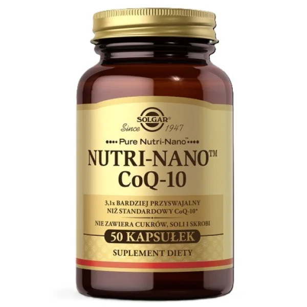 Solgar, Nutri-Nano CoQ-10, koenzym Q10, 50 kapsułek