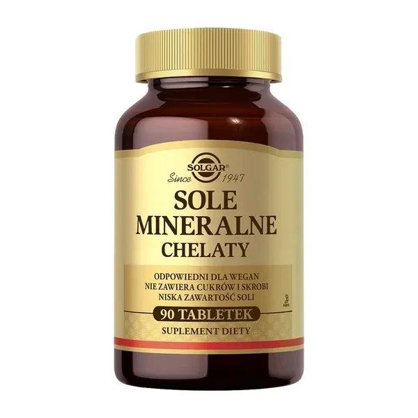 Solgar Sole Mineralne Chelaty, 90 tabletek