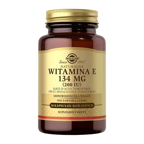 Solgar Naturalna Witamina E, 134 mg, 50 kapsułek