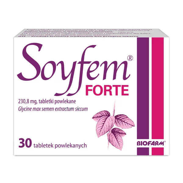Soyfem Forte 230,8 mg,  na objawy menopauzy, 30 tabletek powlekanych