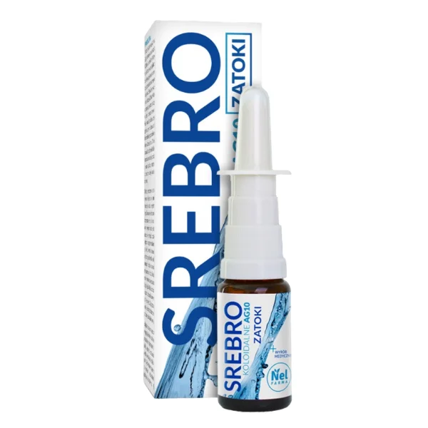 Srebro koloidalne AG10 Zatoki, spray, 15 ml