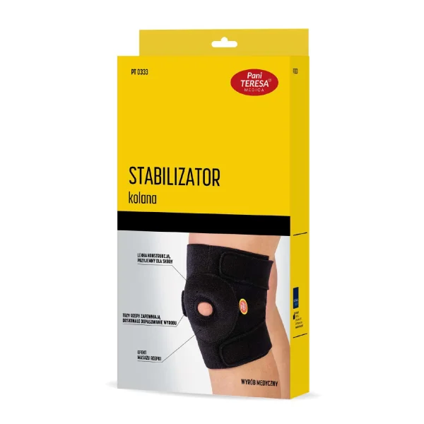 Pani Teresa, stabilizator kolana PT 0333, czarny, rozmiar L/XL, 1 sztuka