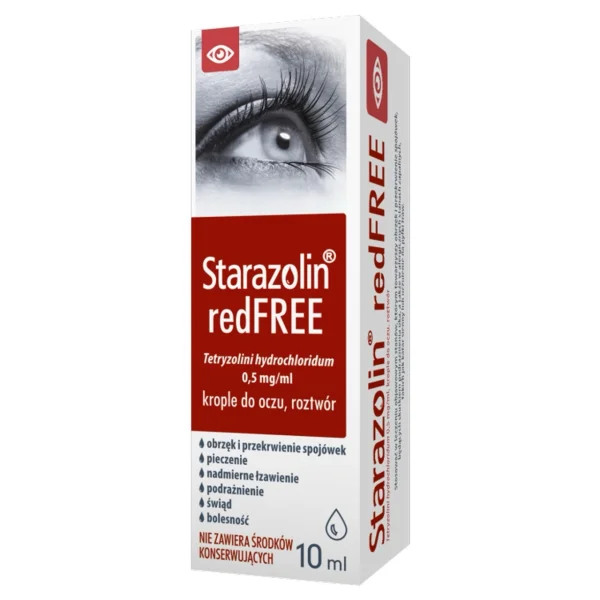 Starazolin redFREE 0,5 mg/ml, krople do oczu, roztwór, 10 ml