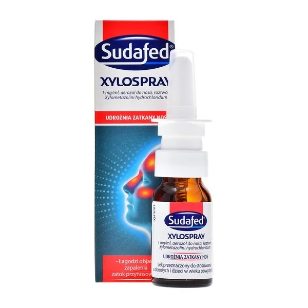 Sudafed XyloSpray 1 mg/ml, aerozol do nosa dla dzieci od 6 lat i dorosłych, 10 ml