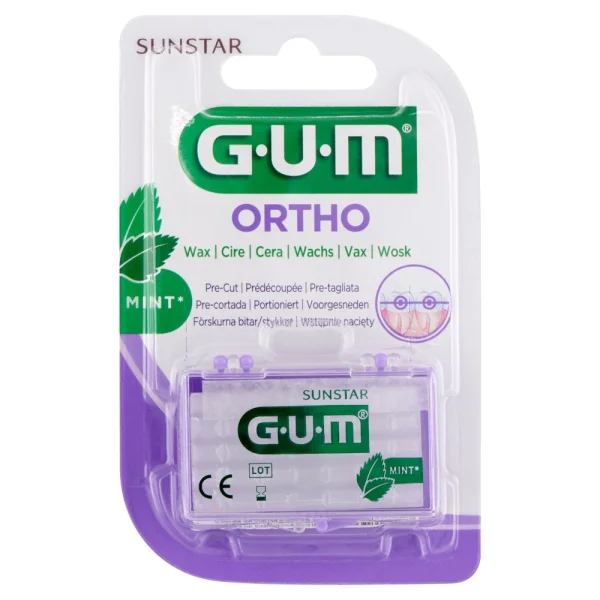 Sunstar Gum Ortho, wosk ortodontyczny, kalibrowany, smak mięta, 1 sztuka