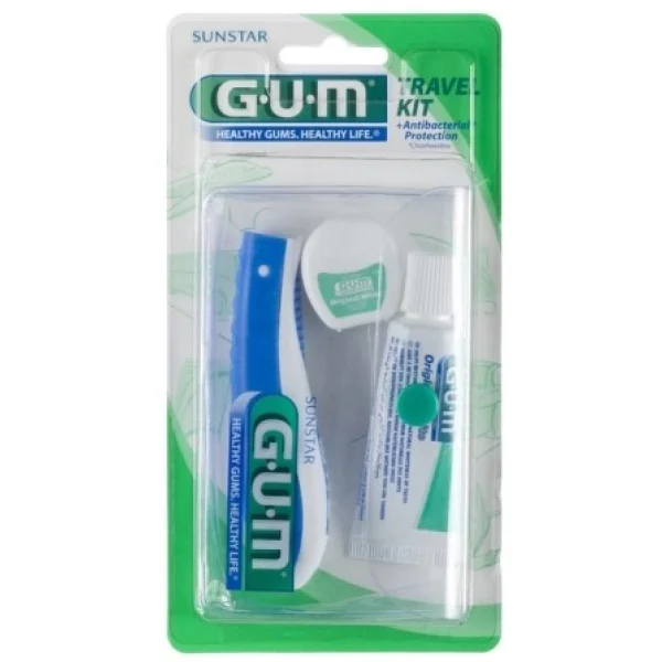 Sunstar GUM Travel-Kit, zestaw podróżny, 4 elementy