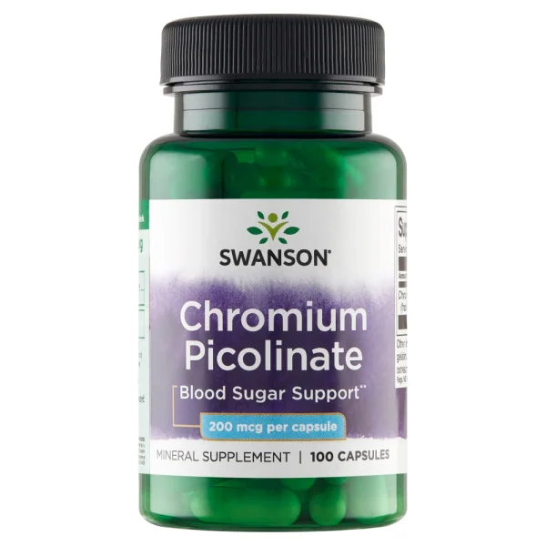 Swanson Chromium Picoliante, chrom 200 µg, 100 kapsułek