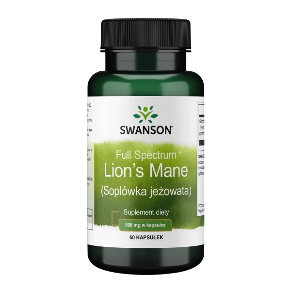 Swanson Lion's Mane Mushroom, soplówka jeżowata, 60 kapsułek