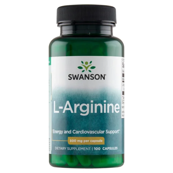 Swanson L-Arginine, L-arginina, 100 kapsułek