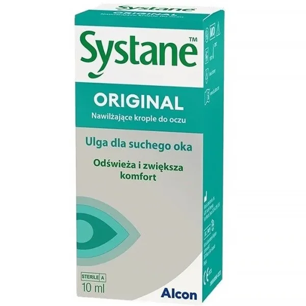 Systane Original, nawilżające krople do oczu, 10 ml