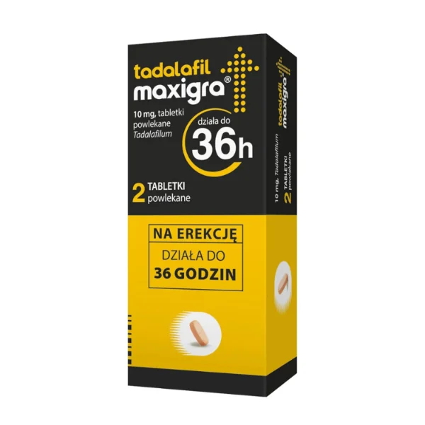 Tadalafil Maxigra 10 mg, 2 tabletki