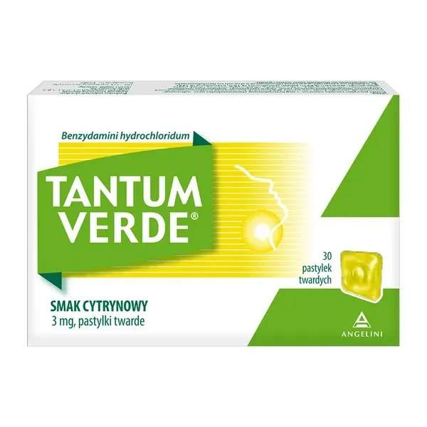 Tantum Verde smak cytrynowy, 3 mg, 30 pastylek