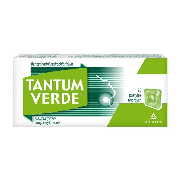 Tantum Verde 3 mg, smak miętowy, 20 pastylek