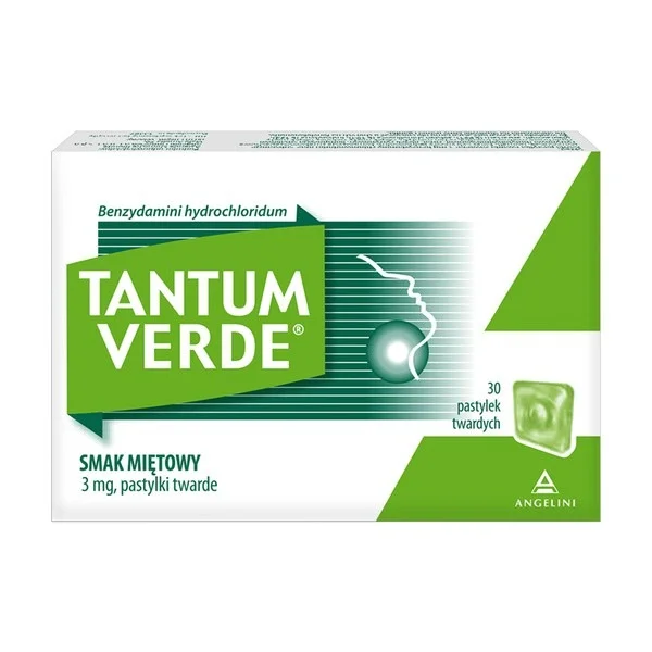 Tantum Verde 3 mg, smak miętowy, 30 pastylek